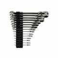 Tekton Flex Head 12-Point Ratcheting Combination Wrench Set with Modular Organizer, 15-Piece, 1/4-1 in. WRC95301